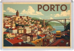Porto - Portugal - Artistic Jumbo Fridge Magnet 25P1
