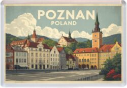 Poznan - Poland - Artistic Jumbo Fridge Magnet 25P1