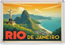 Rio de Janeiro - Brazil - Artistic Jumbo Fridge Magnet 25B1