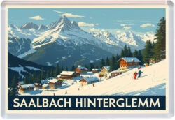 Saalbach Hinterglemm - Austria - Artistic Jumbo Fridge Magnet 25A1