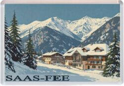 Saas-Fee - Switzerland - Artistic Jumbo Fridge Magnet 25S1
