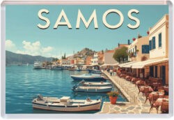 Samos - Greece - Artistic Jumbo Fridge Magnet 25G1