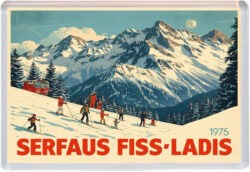Serfaus Fiss-Ladis - Austria - Artistic Jumbo Fridge Magnet 25A1