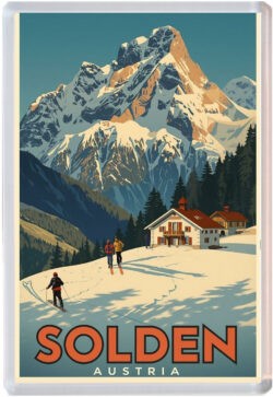 Solden - Austria - Artistic Jumbo Fridge Magnet 25A1