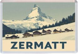 Zermatt - Switzerland - Artistic Jumbo Fridge Magnet 25S1