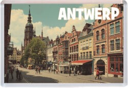 Antwerp - Belgium - Artistic Jumbo Fridge Magnet 25B1