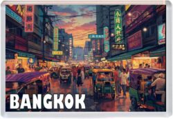 Bangkok - Thailand - Artistic Jumbo Fridge Magnet Souvenir Gift Present 25T1
