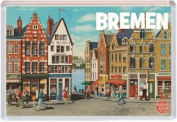 Bremen - Germany - Artistic Jumbo Fridge Magnet 25G1