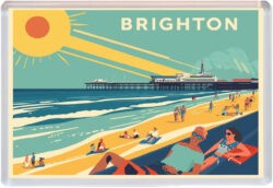 Brighton - East Sussex - Artistic Jumbo Fridge Magnet 25E1