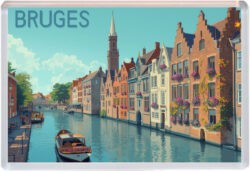 Bruges - Belgium - Artistic Jumbo Fridge Magnet 25B1