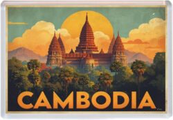 Cambodia - Artistic Jumbo Fridge Magnet 25C1