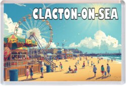 Clacton-on-Sea - Essex - Artistic Jumbo Fridge Magnet 25E2