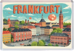 Frankfurt - Germany - Artistic Jumbo Fridge Magnet 25G1