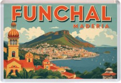 Funchal - Madeira - Portugal - Artistic Jumbo Fridge Magnet 25P1