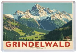 Grindelwald - Switzerland - Artistic Jumbo Fridge Magnet 25S1