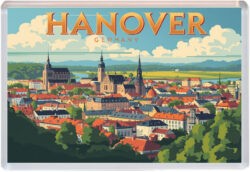 Hanover - Germany - Artistic Jumbo Fridge Magnet 25G1