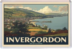 Invergordon - Scotland - Artistic Jumbo Fridge Magnet 25S1