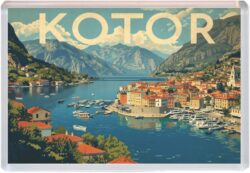 Kotor - Montenegro - Artistic Jumbo Fridge Magnet 25M1