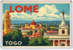 Lome - Togo - Artistic Jumbo Fridge Magnet 25T1