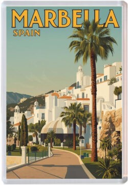 Marbella - Spain - Artistic Jumbo Fridge Magnet 25S1