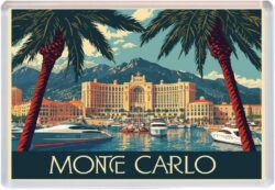 Monte Carlo - Monaco - Artistic Jumbo Fridge Magnet 25M1