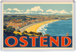 Ostend - Belgium - Artistic Jumbo Fridge Magnet 25B1
