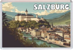 Salzburg - Austria - Artistic Jumbo Fridge Magnet 25A1