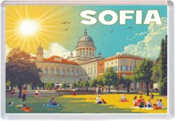 Sofia - Bulgaria - Jumbo Fridge Magnet 25B1