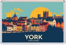 York - Yorkshire - Artistic Jumbo Fridge Magnet 25E1