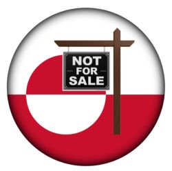 Greenland 'NOT FOR SALE' - 59mm Pin Badge/Badges