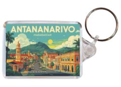 Antananarivo - Madagascar - Artistic Double Sided Large Keyring 26M1