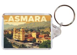 Asmara - Eritrea - Artistic Double Sided Large Keyring 26E1