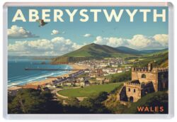 Aberystwyth - Wales - Artistic Jumbo Fridge Magnet 26E1