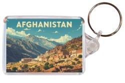 Afghanistan - Artistic Double Sided Large Keyring 26A1