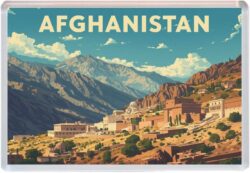 Afghanistan - Artistic Jumbo Fridge Magnet 26A1