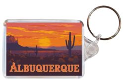 Albuquerque - USA - Artistic Double Sided Large Keyring 26US1