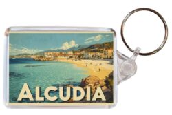 Alcudia - Spain - Artistic Double Sided Large Keyring 26S1