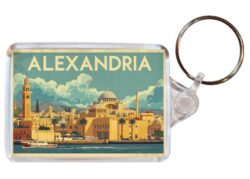 Alexandria - Egypt - Artistic Double Sided Large Keyring 26E1