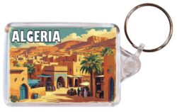 Algeria - Artistic Double Sided Large Keyring 26A1
