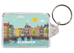 Alkmaar - Netherlands - Artistic Double Sided Large Keyring 26H1