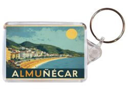 Almunecar - Spain - Artistic Double Sided Large Keyring 26S1