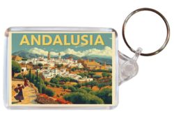 Andalusia - Spain - Artistic Double Sided Large Keyring 26S1
