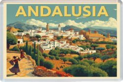 Andalusia - Spain - Artistic Jumbo Fridge Magnet 26S1