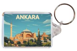 Ankara - Turkey - Artistic Double Sided Large Keyring 26T1
