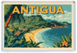 Antigua - Caribbean - Artistic Jumbo Fridge Magnet 26C1