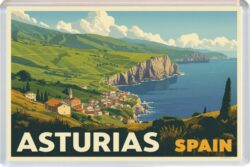Asturias - Spain - Artistic Jumbo Fridge Magnet 26S1