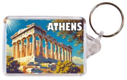 Athens - Greece - Artistic Double Sided Large Keyring 26F1