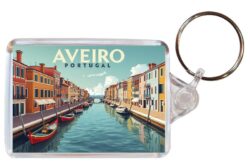 Aveiro - Portugal - Artistic Double Sided Large Keyring 26P1
