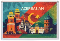Azerbaijan - Artistic Jumbo Fridge Magnet 26A1
