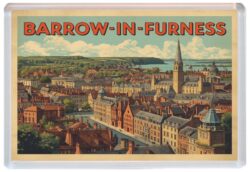 Barrow-in-Furness - Cumbria Artistic Jumbo Fridge Magnet 26E1